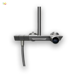 Coluna de duche termostática 3F Gun Metal