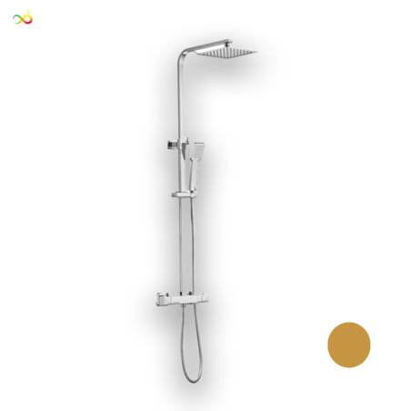 Coluna de duche completa termostática Ouro