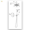 Sistema de duche de embutir Ouro