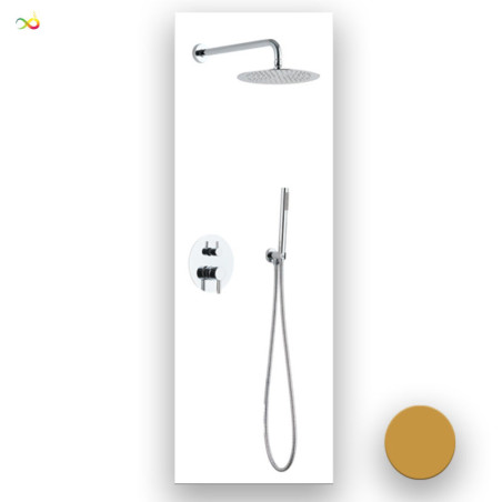 Sistema de duche de embutir Ouro