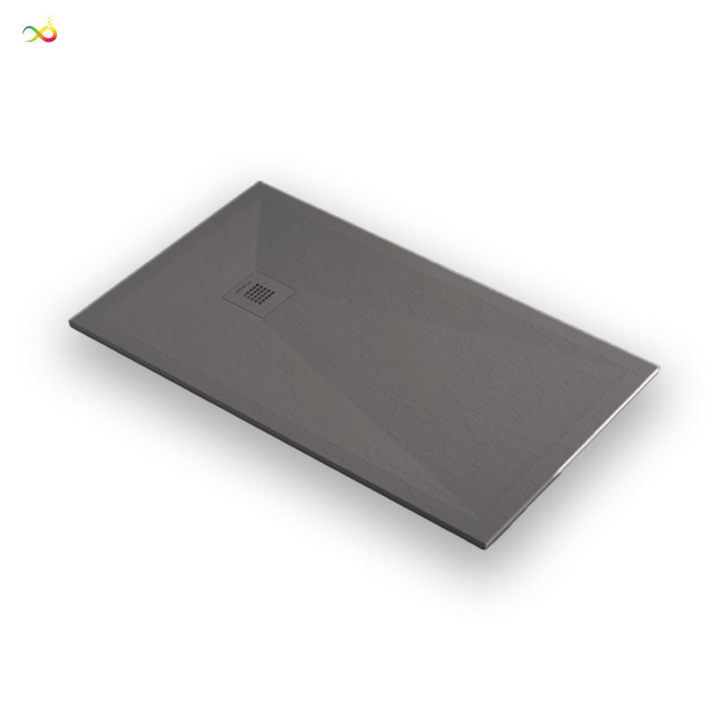 Base chuveiro Gealcoat Art Stone 80x80 antracite
