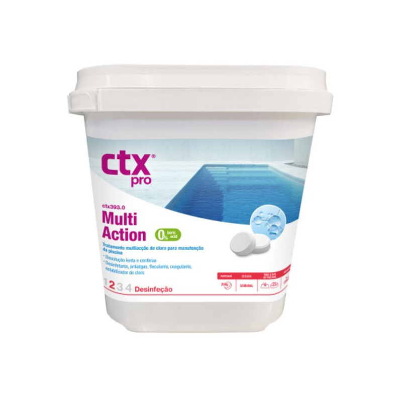 CTX-393 Cloro pastilhas multiação de dissolução lenta  5Kg
